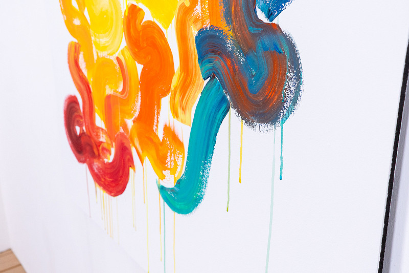 «Spaziergang mit Farbe auf Holz» (Noch ohne Titel 6) Silas Kreienbühl Malerei 2022
